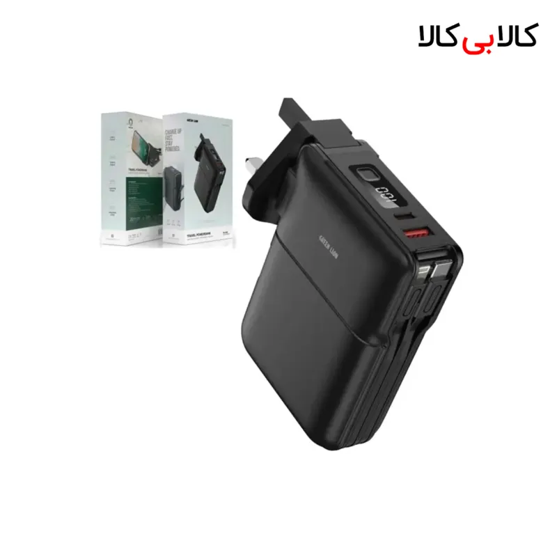 پاور بانک 10000 تایپسی، یواسبی و لایتنینگ 20 وات گرین لاین GNTRVB10KBK