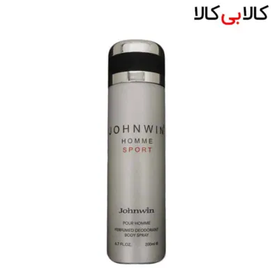 اسپری بدن دئودورانت جانوین مدل هوم اسپرت Johnwin HOMME SPORT مردانه حجم 200 میل
