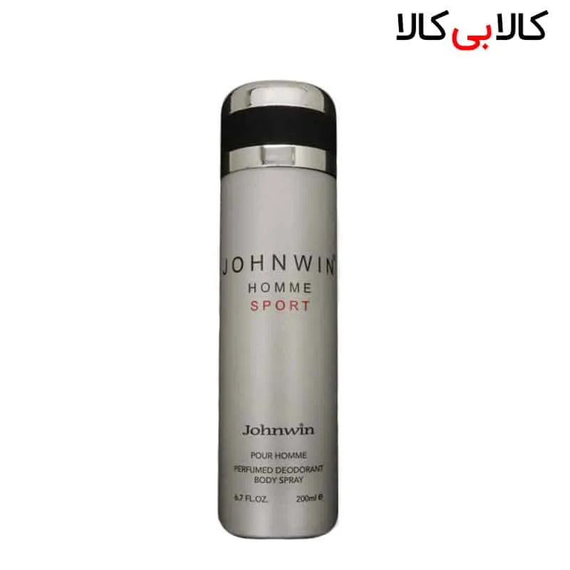 اسپری بدن دئودورانت جانوین مدل هوم اسپرت Johnwin HOMME SPORT مردانه حجم 200 میل