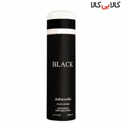 اسپری بدن دئودورانت جانوین مدل بلک Johnwin Black مردانه حجم 200 میل
