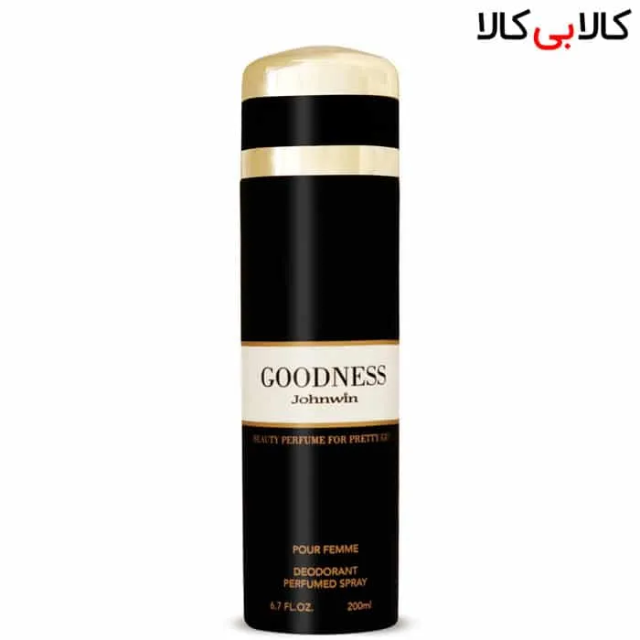 اسپری بدن دئودورانت جانوین مدل گودنس Johnwin Goodness زنانه حجم 200 میل