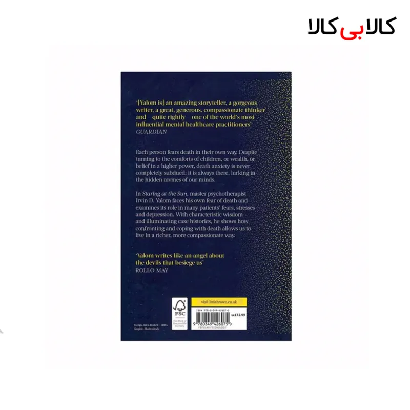 کتاب Staring at the Sun یکی از تأمل‌برانگیزترین آثار دکتر اروین د. یالوم است؛ روان‌درمانگر و نویسنده‌ی برجسته‌ای که در این اثر به یکی از عمیق‌ترین دغدغه‌های انسانی — ترس از مرگ — می‌پردازد. او با زبانی صمیمی و روشن، مفهومی دشوار را به گفت‌وگویی فلسفی