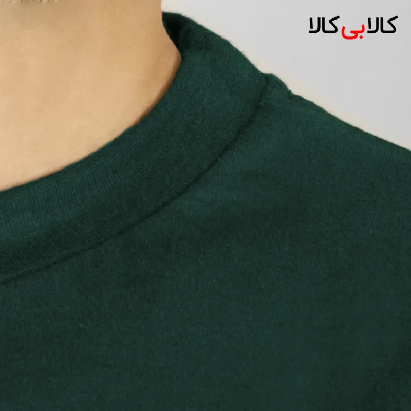 تیشرت سبز کله غازی ساده آستین کوتاه مردانه