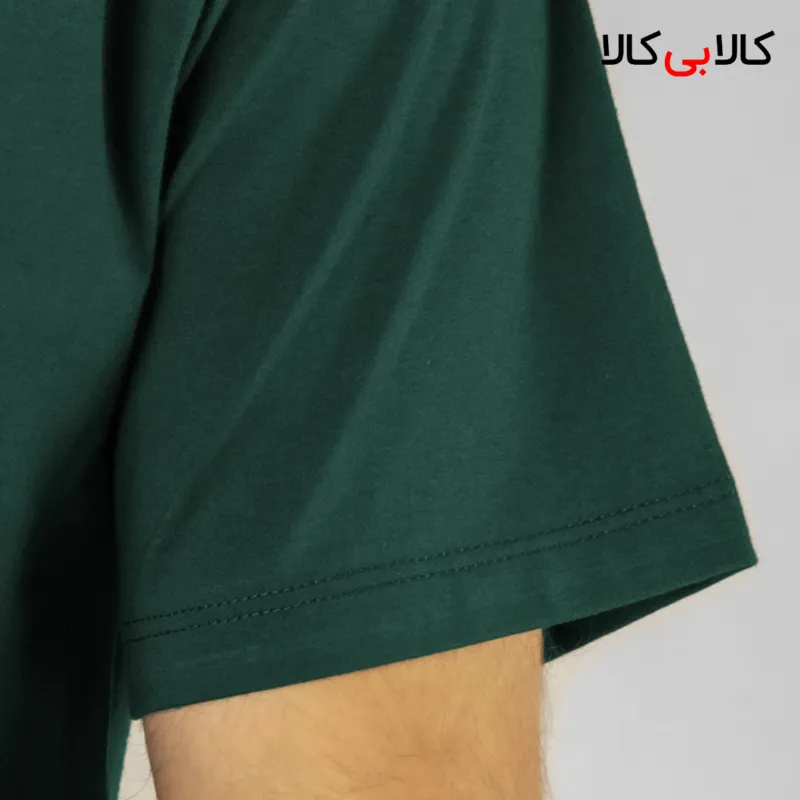 تیشرت سبز کله غازی ساده آستین کوتاه مردانه