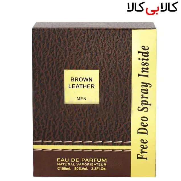 ادوپرفیوم فراگرنس ورد براون لدر Brown Leather مردانه حجم 100 میلی لیتر