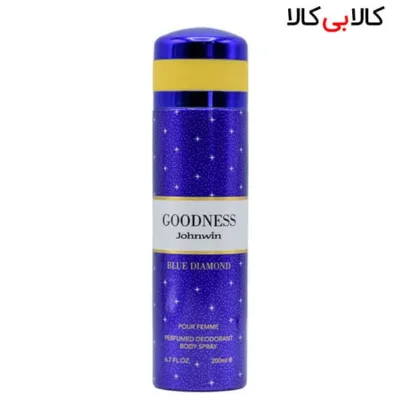 اسپری بدن دئودورانت جانوین مدل گودنس بلو GoodNess Blue زنانه حجم 200 میل