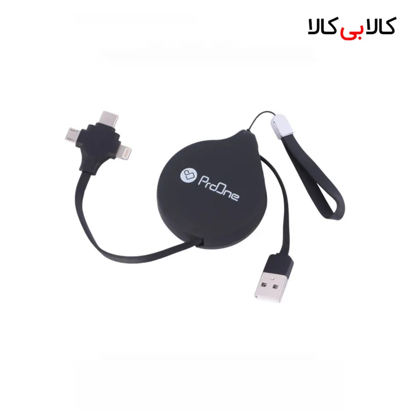 کابل تبدیل USB به USB-C / microUSB / لایتنینگ پرووان مدل PCC108R طول 1 متر