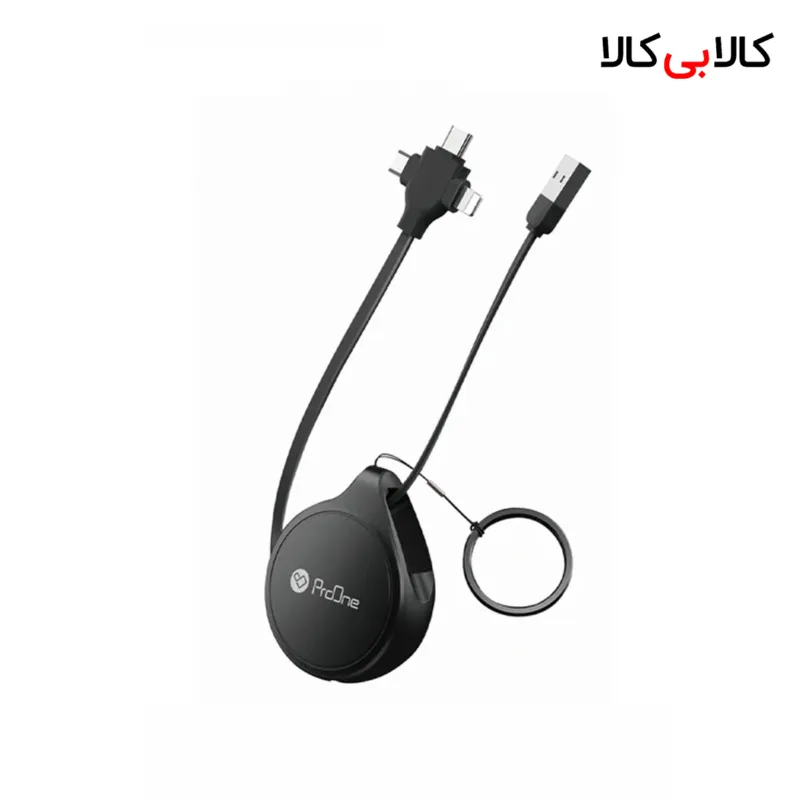 کابل تبدیل USB به USB-C / microUSB / لایتنینگ پرووان مدل PCC108R طول 1 متر