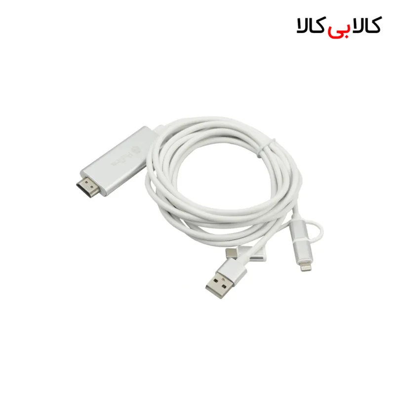 کابل تبدیل HDMI به USB-C / microUSB / Lightning پرووان مدل PCH70 طول 1.8متر