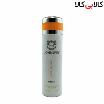اسپری بدن دئودورانت جانوین مدل کواست فمه JOHNWIN POUR FEMME COAST زنانه حجم 200 میل