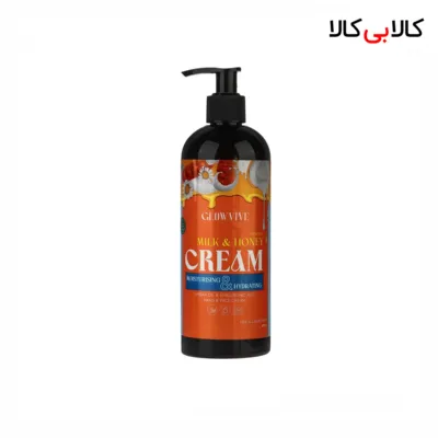 کرم آبرسان پمپی گلو وایو مدل شیر عسل حجم 400 میلی‌ لیتر