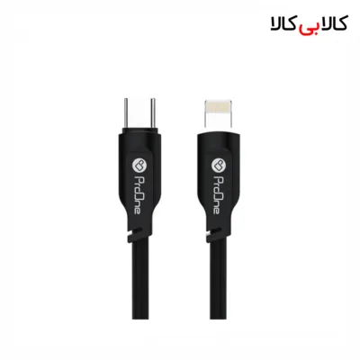 کابل شارژ و انتقال داده Lightning به Type-C پرووان مدل PCC143 توان 27 وات
