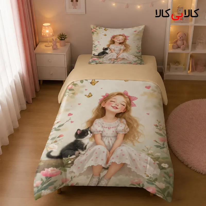 روتختی طرح دختر و گربه دخترانه