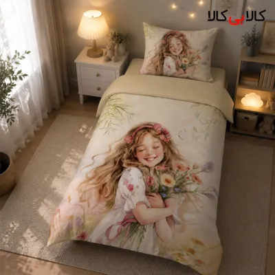 روتختی طرح دختر کوچک و گل دخترانه کد 02