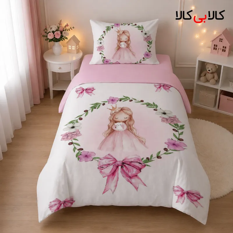 روتختی طرح پرنسس و گل دخترانه کد 03