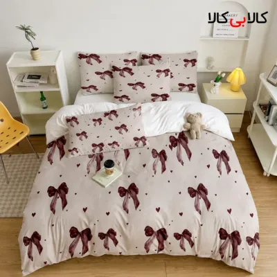 روتختی طرح مینیمال پاپیون زرشکی دخترانه کد 12