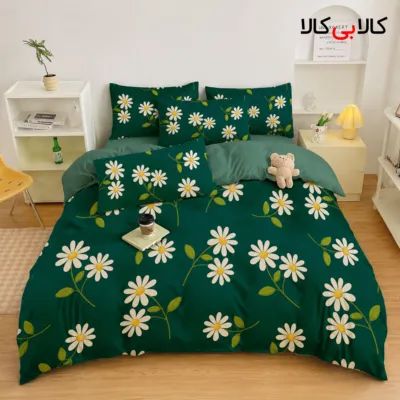 روتختی طرح مینیمال بابونه سبز دخترانه کد 39