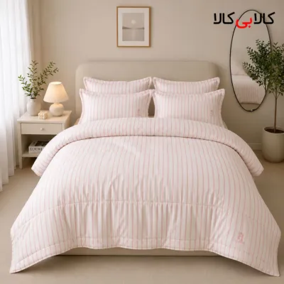 روتختی طرح راه راه صورتی بزرگسال کد 54