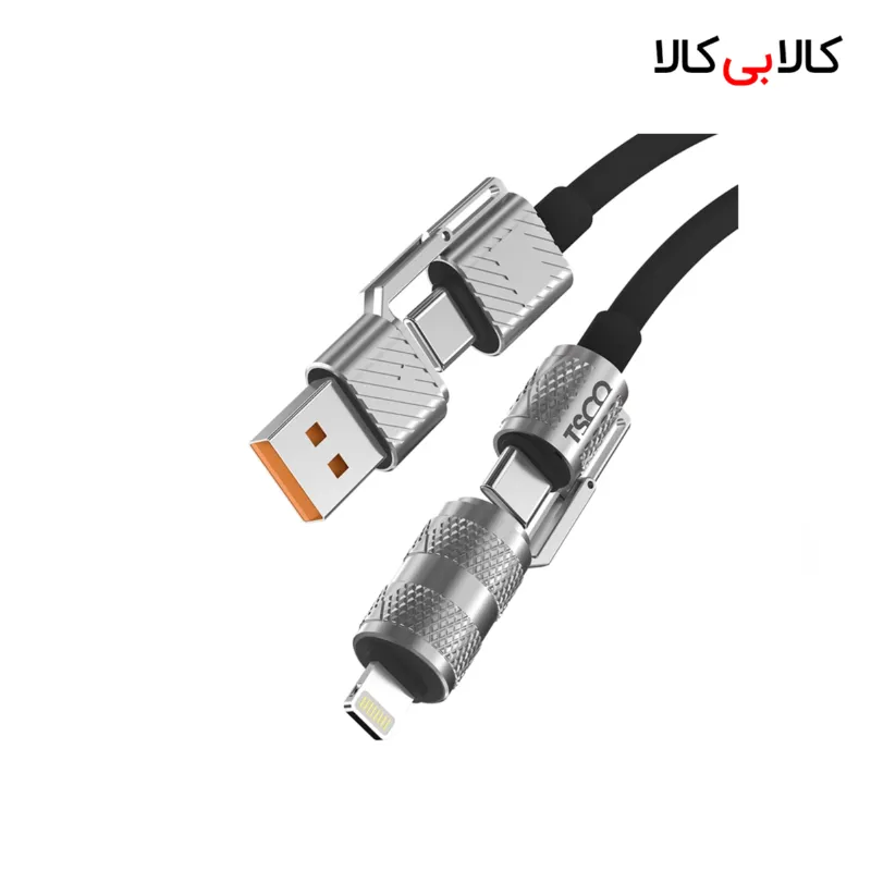 کابل تبدیل USB/USB-C به لایتنینگ/USB-C تسکو مدل GCA 240W طول 1.2 متر