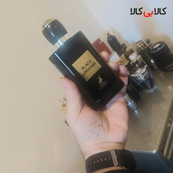 ادکلن الحمبرا بلک اوریگامی زنانه حجم 100 میلی لیتر