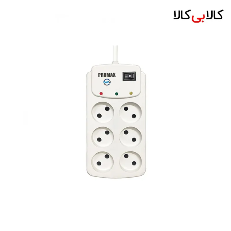 محافظ برق 6 خانه پرومکس مدل P1 (کابل 2.5 متری)