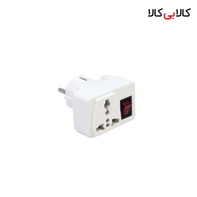تبدیل برق 3 به 2 کلید دار (مبدل سه شاخه به دو شاخه)