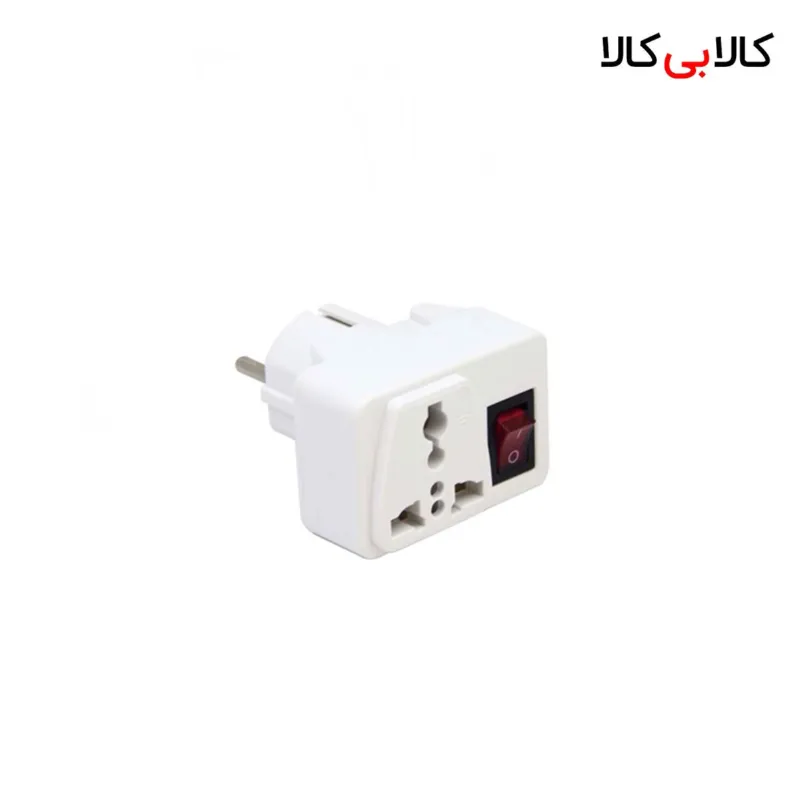 تبدیل برق 3 به 2 کلید دار (مبدل سه شاخه به دو شاخه)