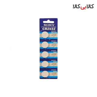 باتری سکه‌ای سونی مدل CR2032 بسته 5 عددی