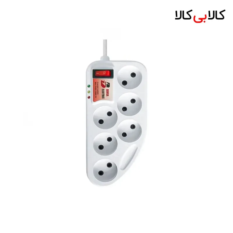 محافظ برق 6 خانه بهسا الکتریک مدل BP1001 با کابل 3 متر