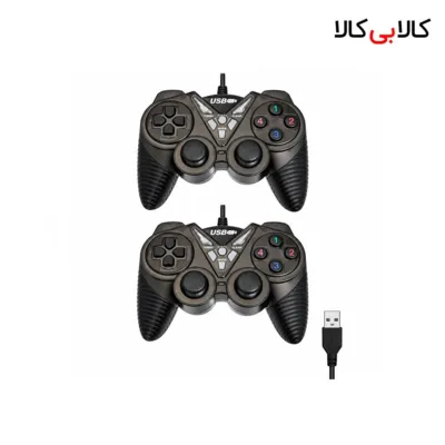 دسته بازی کامپیوتر دوبل شوک‌ دار مدل USB-890