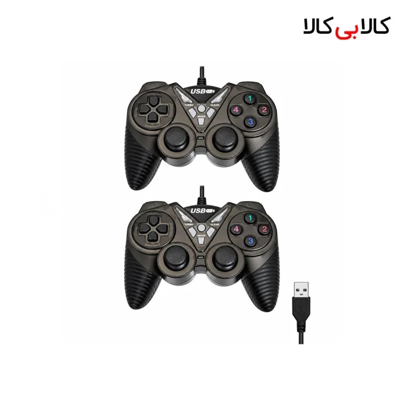 دسته بازی کامپیوتر دوبل شوک دار مدل USB-890