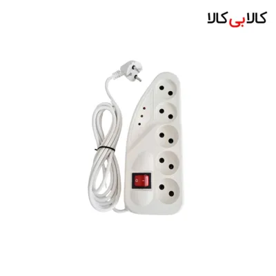 محافظ برق ولتاژ 5 خانه تکسان (Taksan) مدل 110 با کابل 3 متری