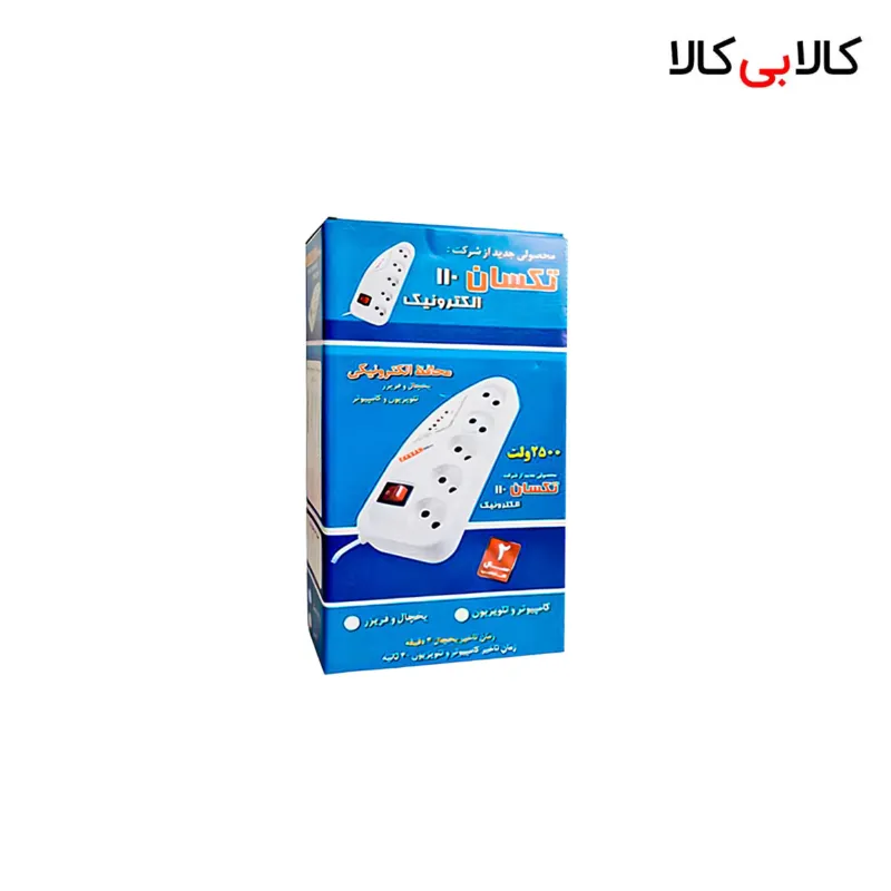 محافظ برق ولتاژ 5 خانه تکسان (Taksan) مدل 110 با کابل 3 متری