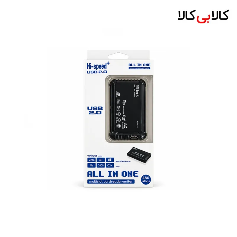 کارت‌خوان حافظه همه‌کاره (All in 1) مدل USB 2.0 مجهز به درگاه CF
