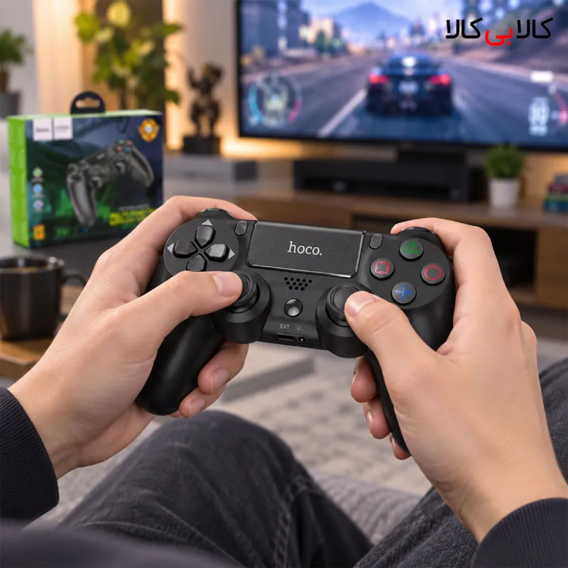 دسته بازی بیسیم پلی استیشن 4 هوکو مدل DGM01 (PS4WirelessGamepad)