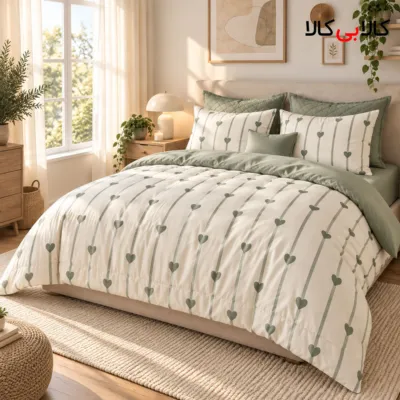 روتختی پینترستی طرح راه راه قلبی سبز بزرگسال کد 271