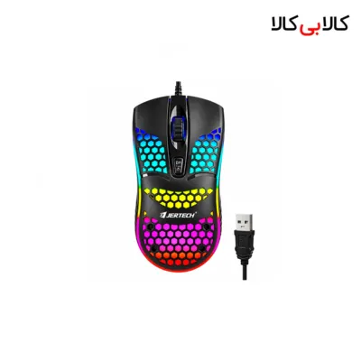 ماوس مخصوص بازی جرتک (Jertech) مدل XP12 طراحی لانه زنبوری، دقت 3200 DPI