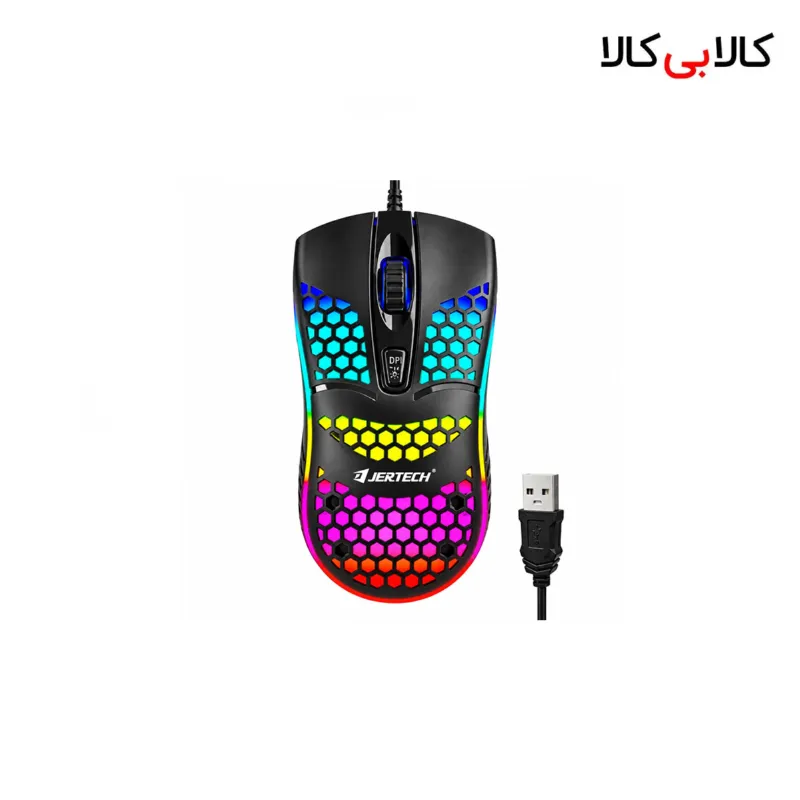 ماوس مخصوص بازی جرتک (Jertech) مدل XP12 طراحی لانه زنبوری، دقت 3200 DPI