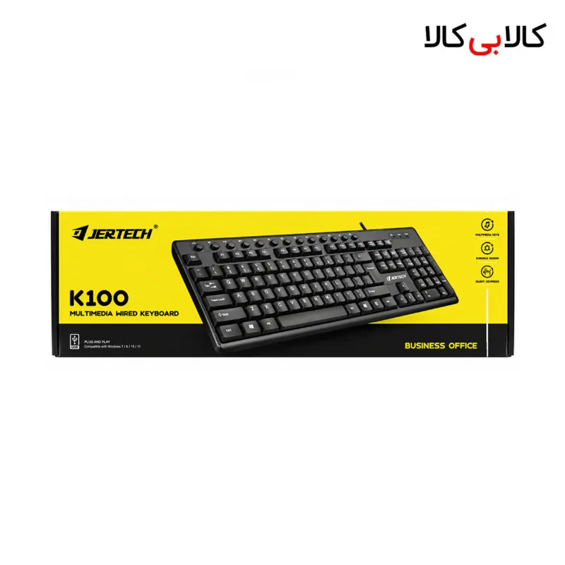 کیبورد اداری و مالتی‌ مدیا جرتک مدل Jertech K100