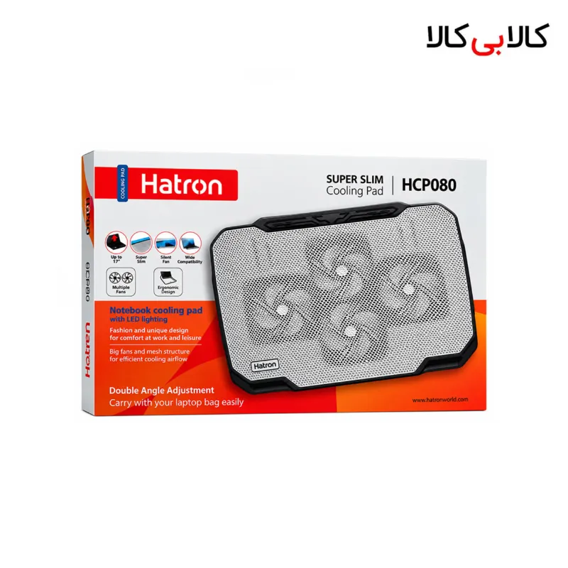پایه خنک کننده لپ تاپ هترون 2 فن مدل HCP080