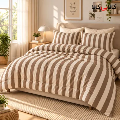 روتختی پینترستی طرح راه راه کرم بزرگسال کد 309