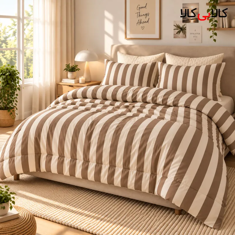 روتختی پینترستی طرح راه راه کرم بزرگسال کد 309