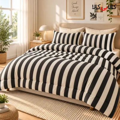 روتختی پینترستی طرح راه راه مشکی بزرگسال کد 311