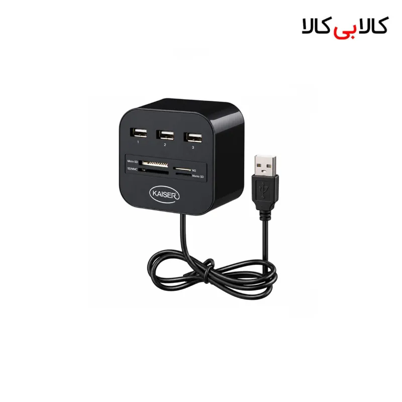 هاب 3 پورت USB 2.0 و رم ریدر کمبو کایزر مدل KH-14