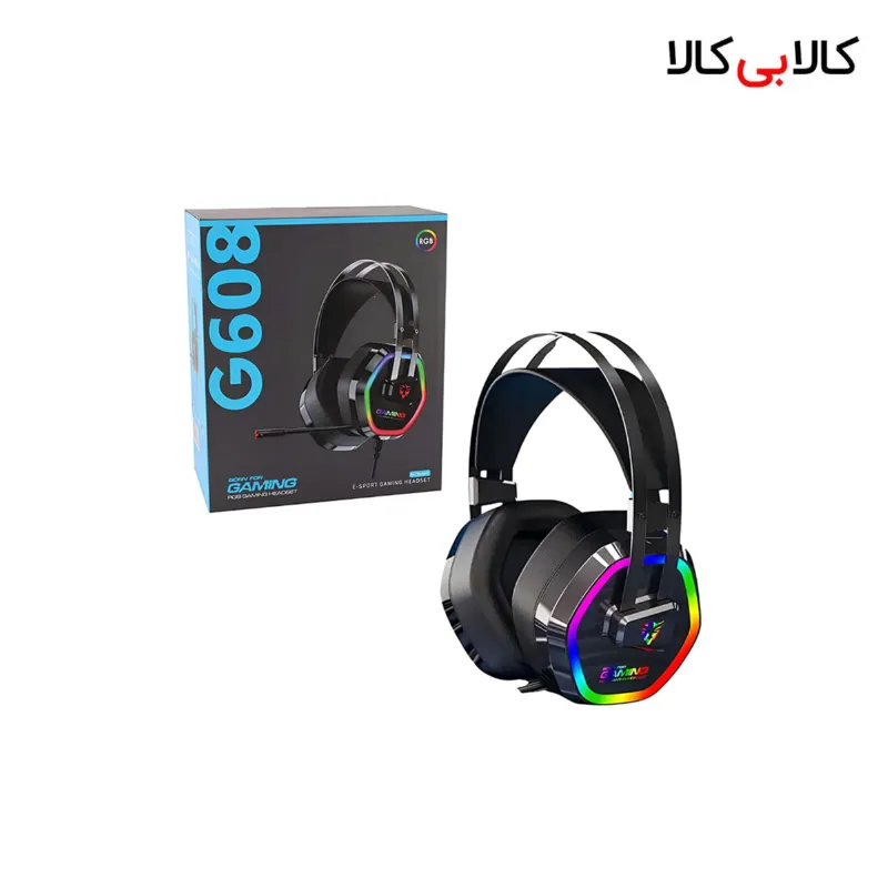 هدست گیمینگ حرفهای G608 با صدای فراگیر 7.1 و درایور 50mm