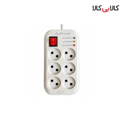 محافظ برق شش خانه فرحان الکتریک مدل 133 با کابل 3 متری