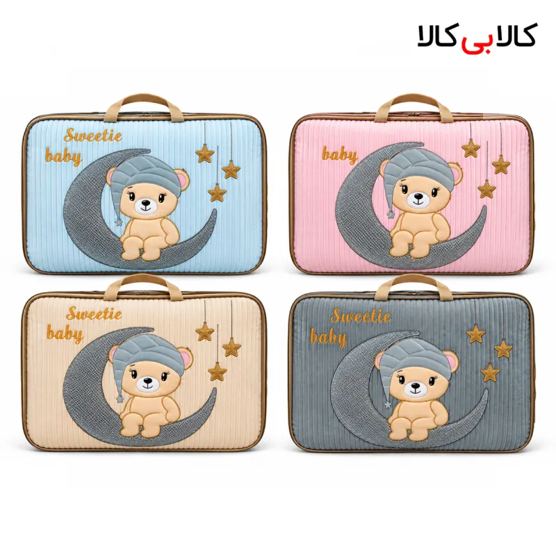 سرویس خواب مخمل طرح خرس و ماه