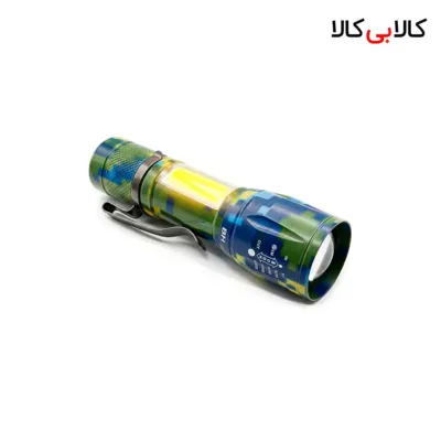 چراغ قوه پلیسی ارتشی زوم‌دار مدل T3-133 (چراغ جانبی COB)