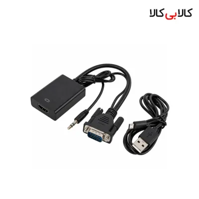 تبدیل VGA به HDMI برق‌ دار و صدا دار مدل 137 (پشتیبانی از رزولوشن 1080p )