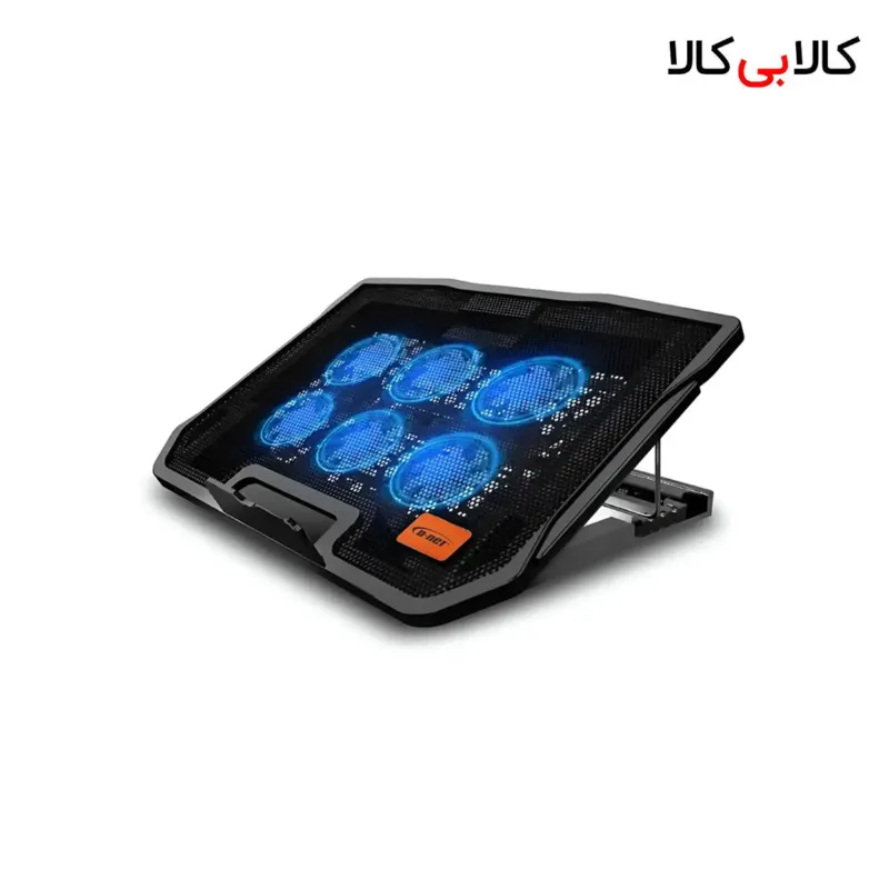 پایه خنک کننده لپتاپ دی نت مدل H9 با 6 فن و ارتفاع قابل تنظیم